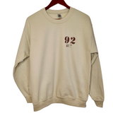 92 &U? Chest Logo Unisex Crewneck