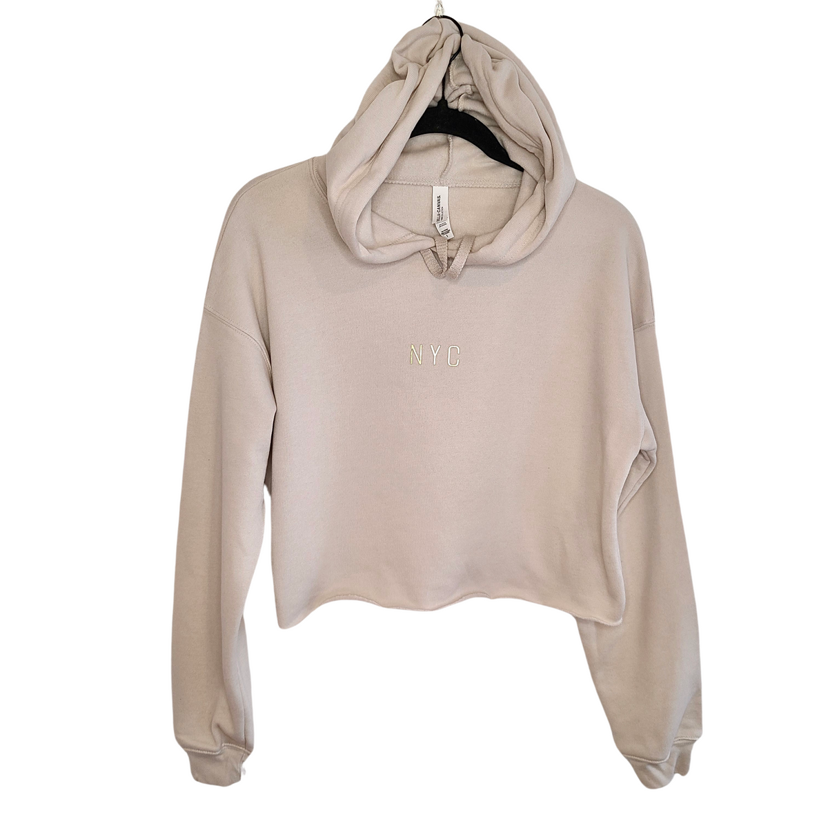 Cropped nude hoodie hotsell