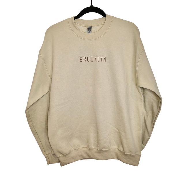 Brooklyn Classic Crewneck Sweatshirt Tan