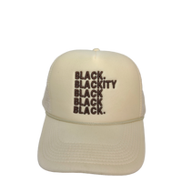 Black Blackity Black Black Black Snapback Trucker Tan/Brown