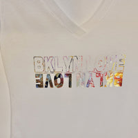 Brooklyn Love/Love Brooklyn Women's V-neck Tee White/Floral