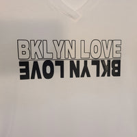 Brooklyn Love/Love Brooklyn Women's V-neck Tee White/Black