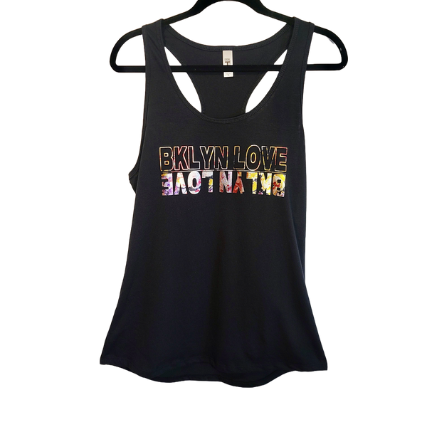 Brooklyn Love/Love Brooklyn Women's Racerback Tank Black/Floral