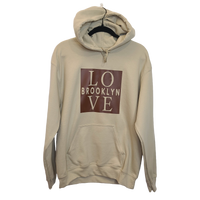 Brooklyn Love Hoodie Tan/Brown