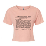 Juneteenth Galveston Daily Newspaper Crop Top | Historic Freedom Order Women's Shirt | Black History Apparel