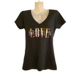 Love Brooklyn Floral Women's V-neck Tshirt